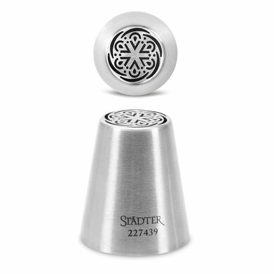 Städter Fine Line Blütentülle, Ornament, Spritztülle, Garniertülle, Backzubehör, Edelstahl, 21 mm, 227439