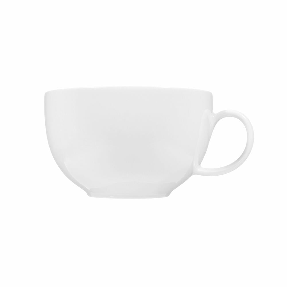 Seltmann Weiden Lido Frühstückstasse, Kaffeetasse, Teetasse, Tasse, Porzellan, Weiß, 350 ml, 001.203721