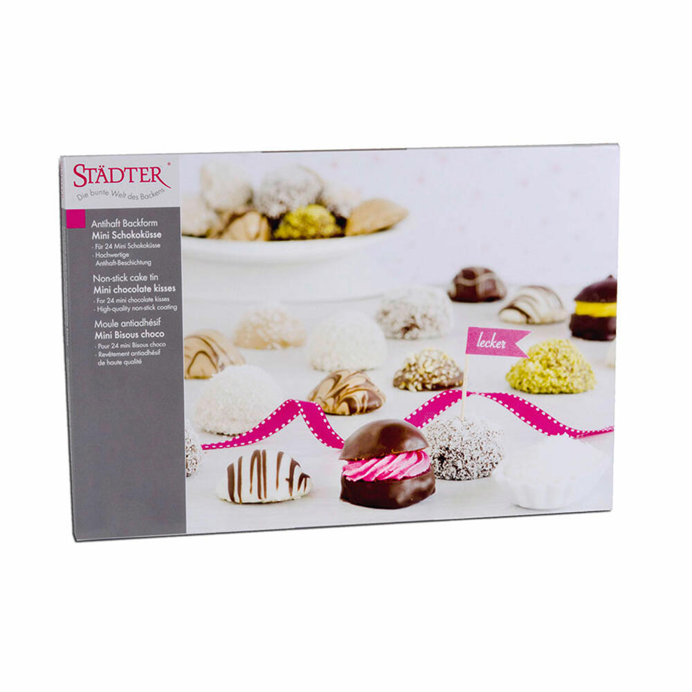 Städter Baking Tray Chocolate Kiss Mini, Baking Pan, Baking Tray, Baking Accessories, Metal, 38 x 26 cm, 489172