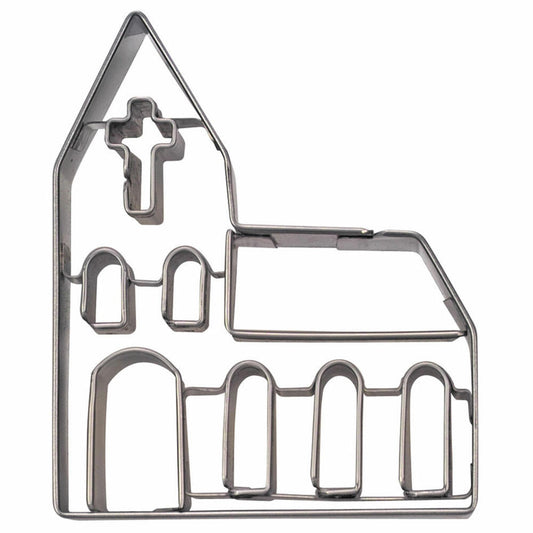 Städter embossed cookie cutter church, cookie cutter, cookie mold, biscuit, cookies, stainless steel, 8 cm, 199422