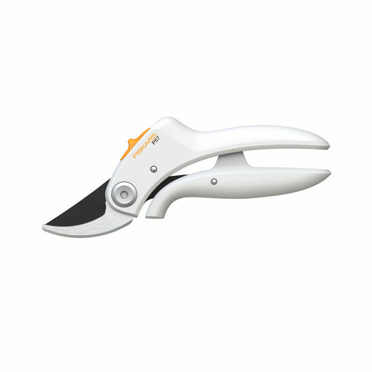 Fiskars Light Garden Shears Bypass P57, Bypass Shears, Garden Tool, Metal, Plastic, White, 1026916