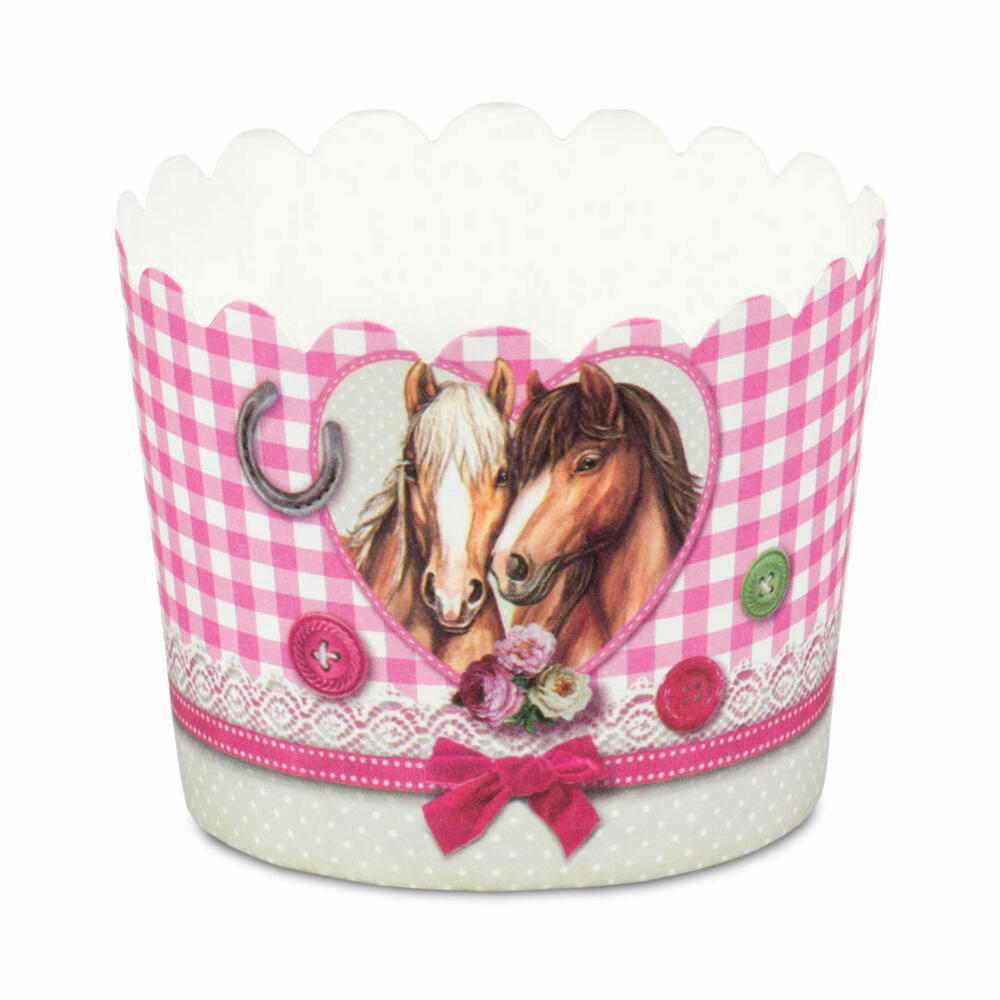 Städter cupcake baking pan horse friends mini, 12 pieces, paper cups, baking cups, paper baking cups, paper, 337237