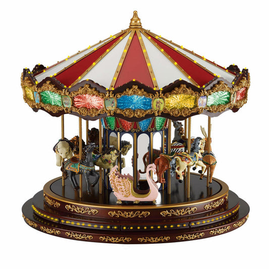 Mr Christmas Marquee Deluxe Carousel mit Adapter, Karussell, Spieluhr, Dekoration, 919790