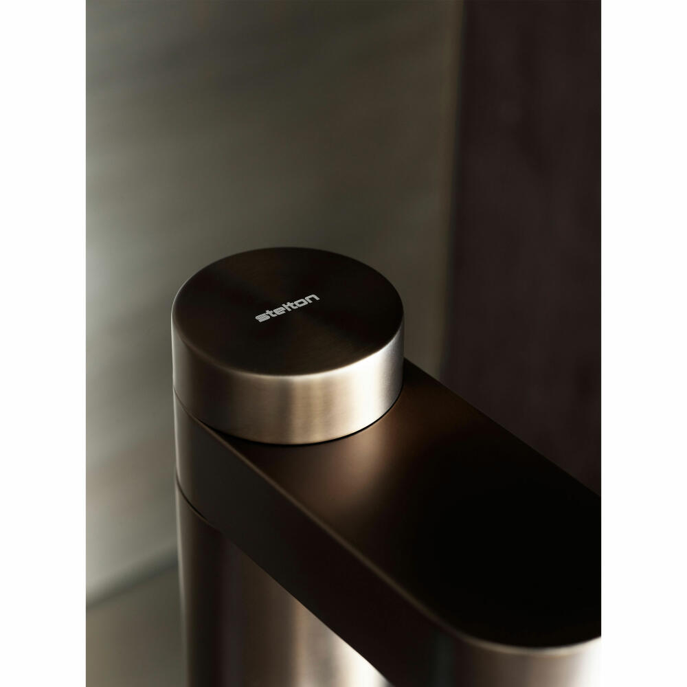 Stelton Brus water carbonator, for carbonated drinks, stainless steel, plastic, Dark Brown Metallic, 2100-2