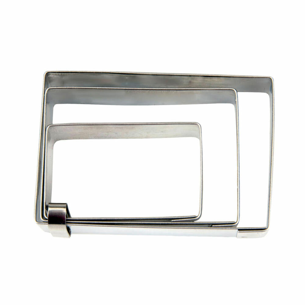 Städter Terrace Cookie Cutter Rectangle Smooth, Cookie Cutter, Cookie Mold, Biscuit, Cookies, Stainless Steel, 126022