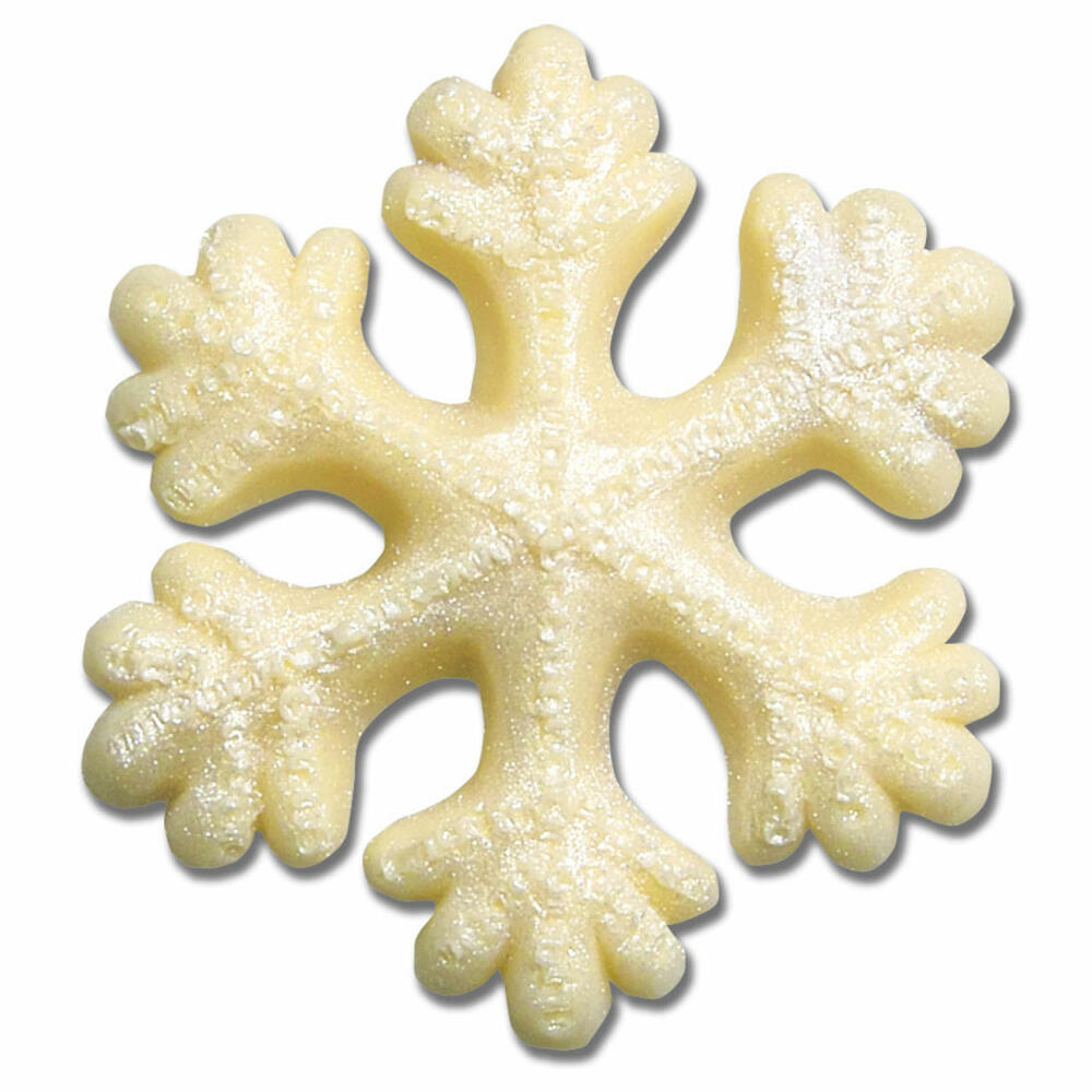 Städter Deko-Flex-Model Schneeflocke, Reliefform, Silikonform, Fondant Form, Torten Deko, Silikon, Ø 6,5 cm, 257481