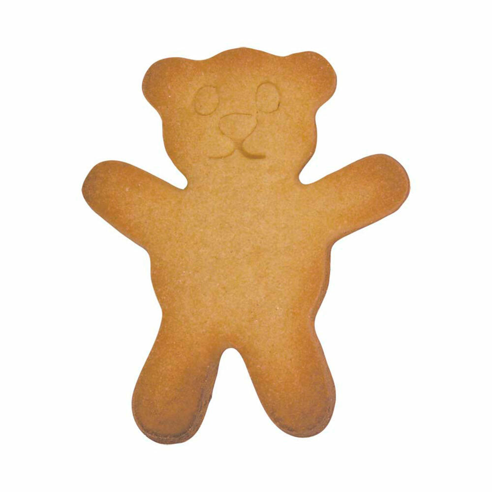 Städter embossed cookie cutter teddy bear with face, cookie cutter, cookie mold, biscuit, cookies, stainless steel, 10 cm, 040113