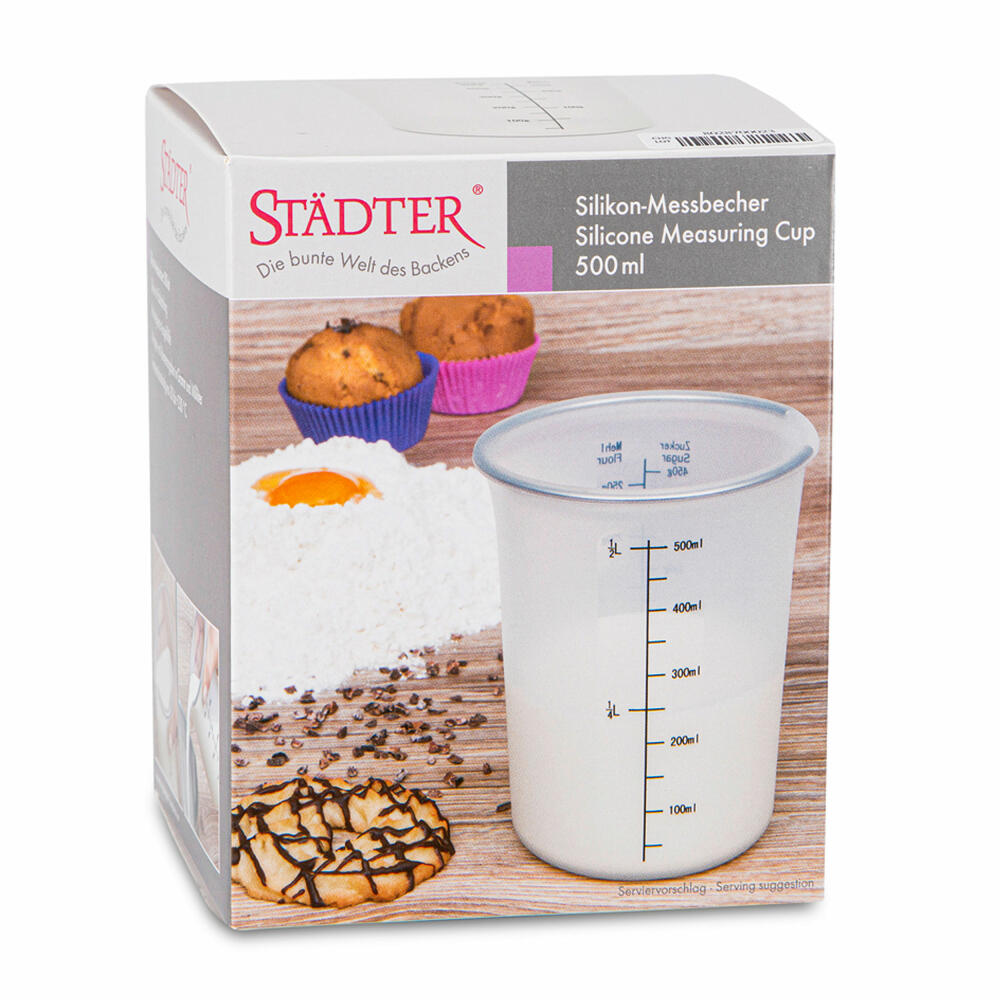 Städter measuring cup, measuring jug, measuring cup, measuring container, silicone, 500 ml, 853218