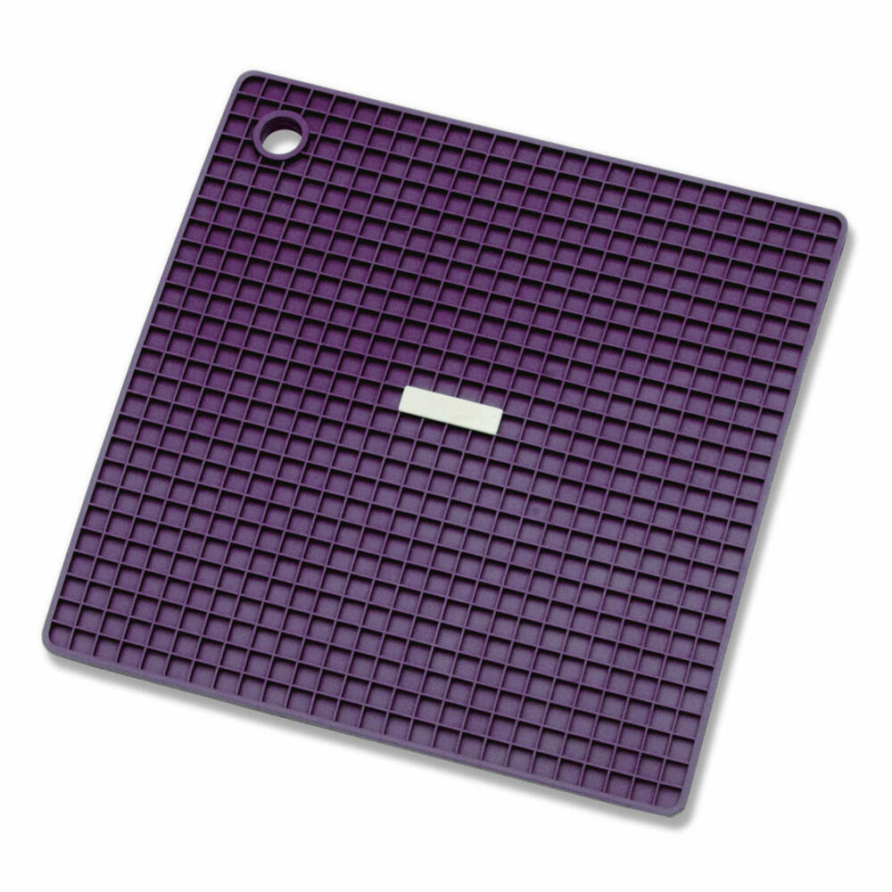 Städter Topfhalter Untersetzer, Topflappen, Topfuntersetzer, Silikon, Aubergine, 18.5 x 18.5 cm, 256873