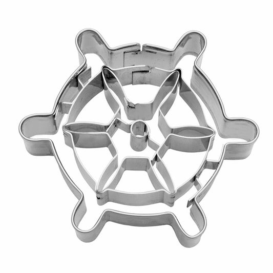 Städter embossed cookie cutter steering wheel, cookie cutter, cookie mold, biscuit, cookies, stainless steel, Ø 6.5 cm, 216808