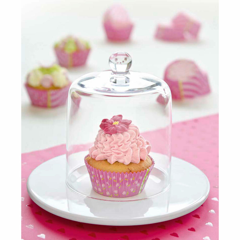 Städter Papier-Backförmchen Blume Pink Mini, 50 Stück, Papierförmchen, Backform, Muffinförmchen, Papier, 335790