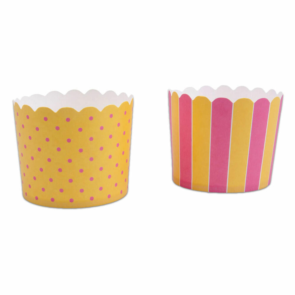 Städter cupcake baking pan sun yellow-pink maxi, 12 pieces, paper cups, baking cups, paper baking cups, paper, 337121