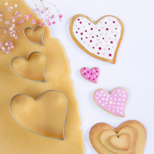 Städter Ausstecher Liebe, 3-tlg., Ausstechform, Plätzchenform, Keks, Plätzchen, Edelstahl, 002128