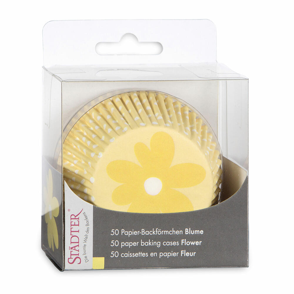 Städter Paper Baking Cups Flower Maxi, 50 pieces, paper cups, baking pan, muffin cups, paper, 335370