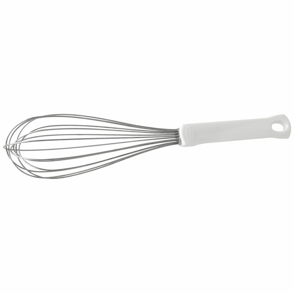 Dr. Oetker Kitchen Tools Classic Schneebesen, Schnee Besen, Rührbesen, Küchenhelfer, Kunststoff ABS / Edelstahl, Weiß, 25 cm, 2305