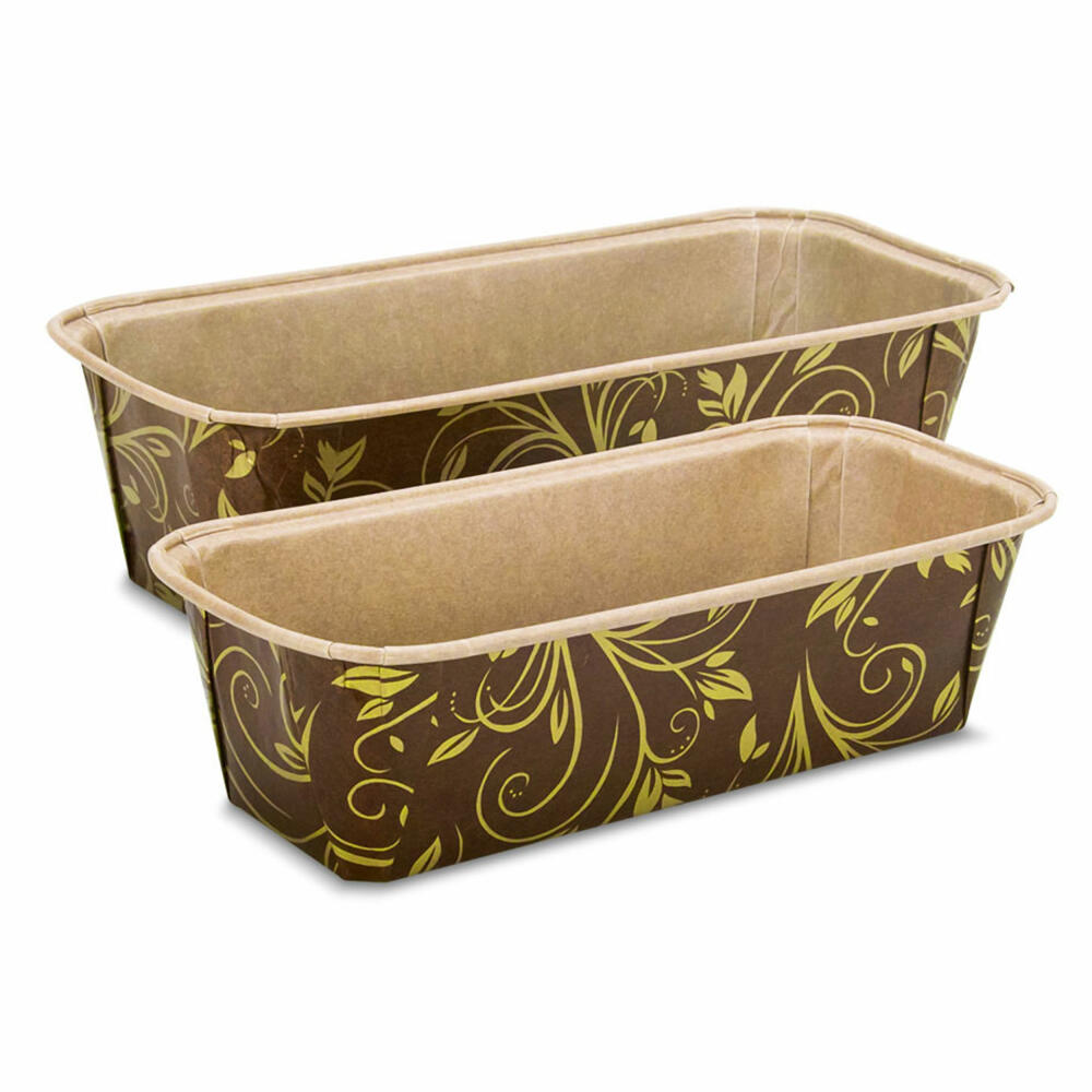 Städter Paper Baking Pan Maxi, 6 Pieces, Paper Cases, Paper Baking Pan, Cake Pan, Brown, 21.5 x 9 cm, 903722