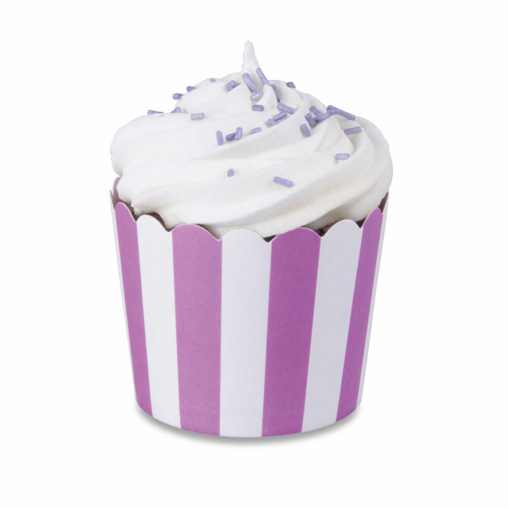 Städter Cupcake Baking Pan Violet-White Mini, 12 Pieces, Paper Cases, Baking Cups, Paper Baking Cups, Paper, 337060