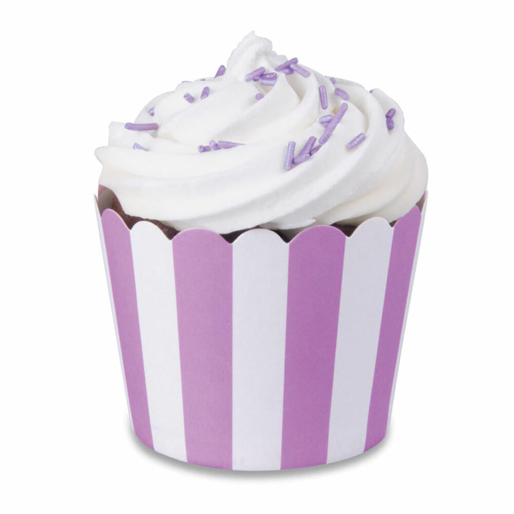 Städter Cupcake Baking Pan Lilac-White Mini, 12 Pieces, Paper Cases, Baking Cups, Paper Baking Cups, Paper, 337022