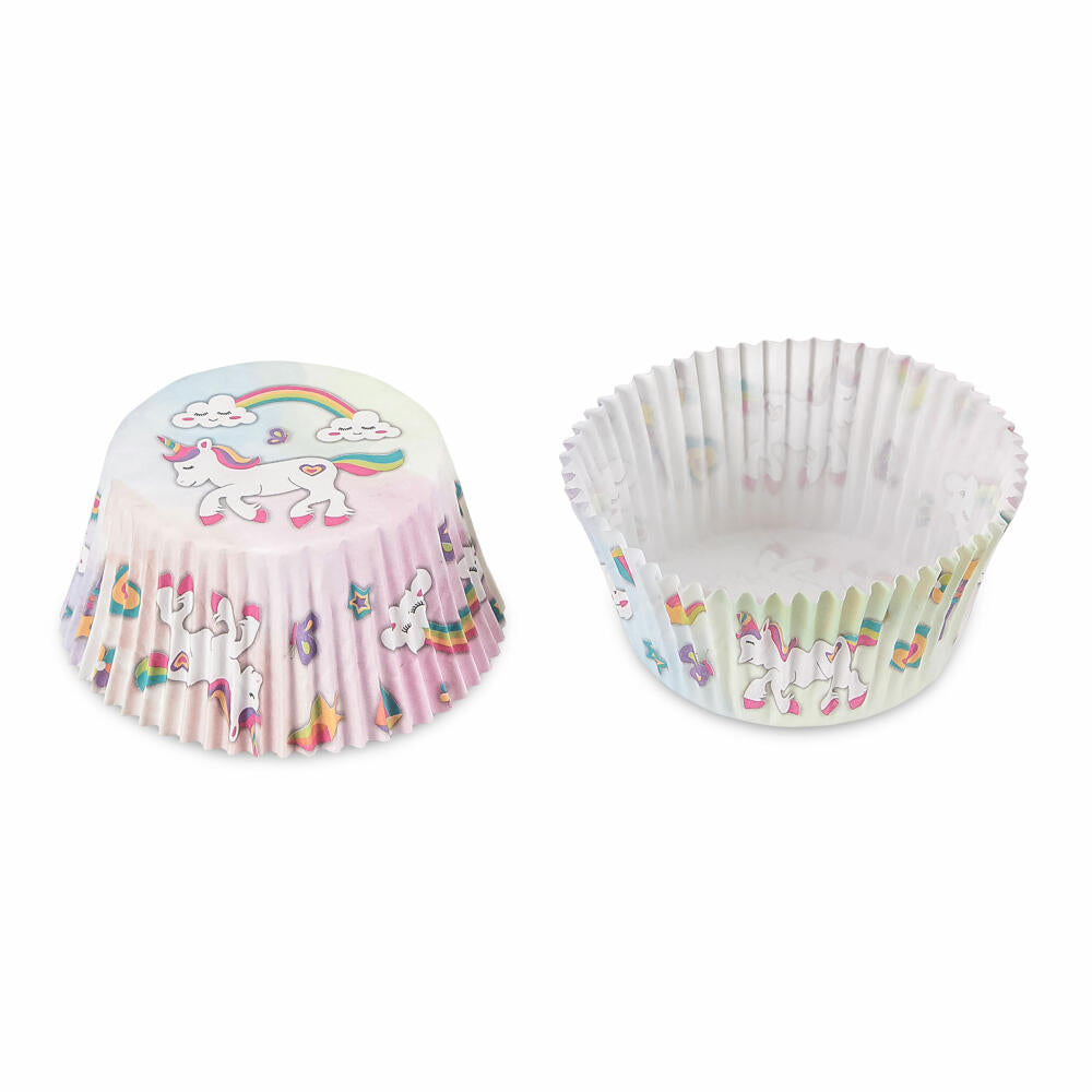 Städter Paper Baking Cups Unicorn Maxi, 50 pieces, paper cups, baking pan, muffin cups, paper, 337503