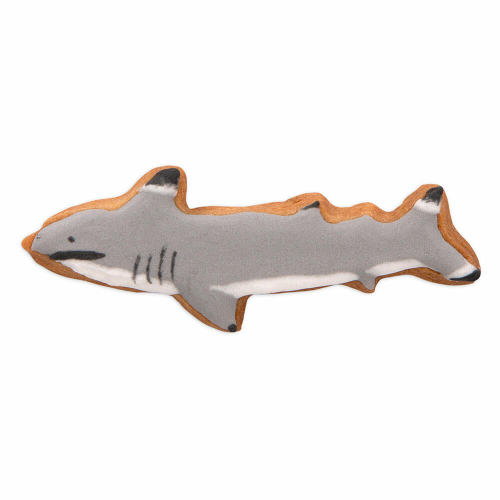 Städter Shark Cookie Cutter, Cookie Cutter, Biscuit Cutter, Stainless Steel, 8 cm, 151048