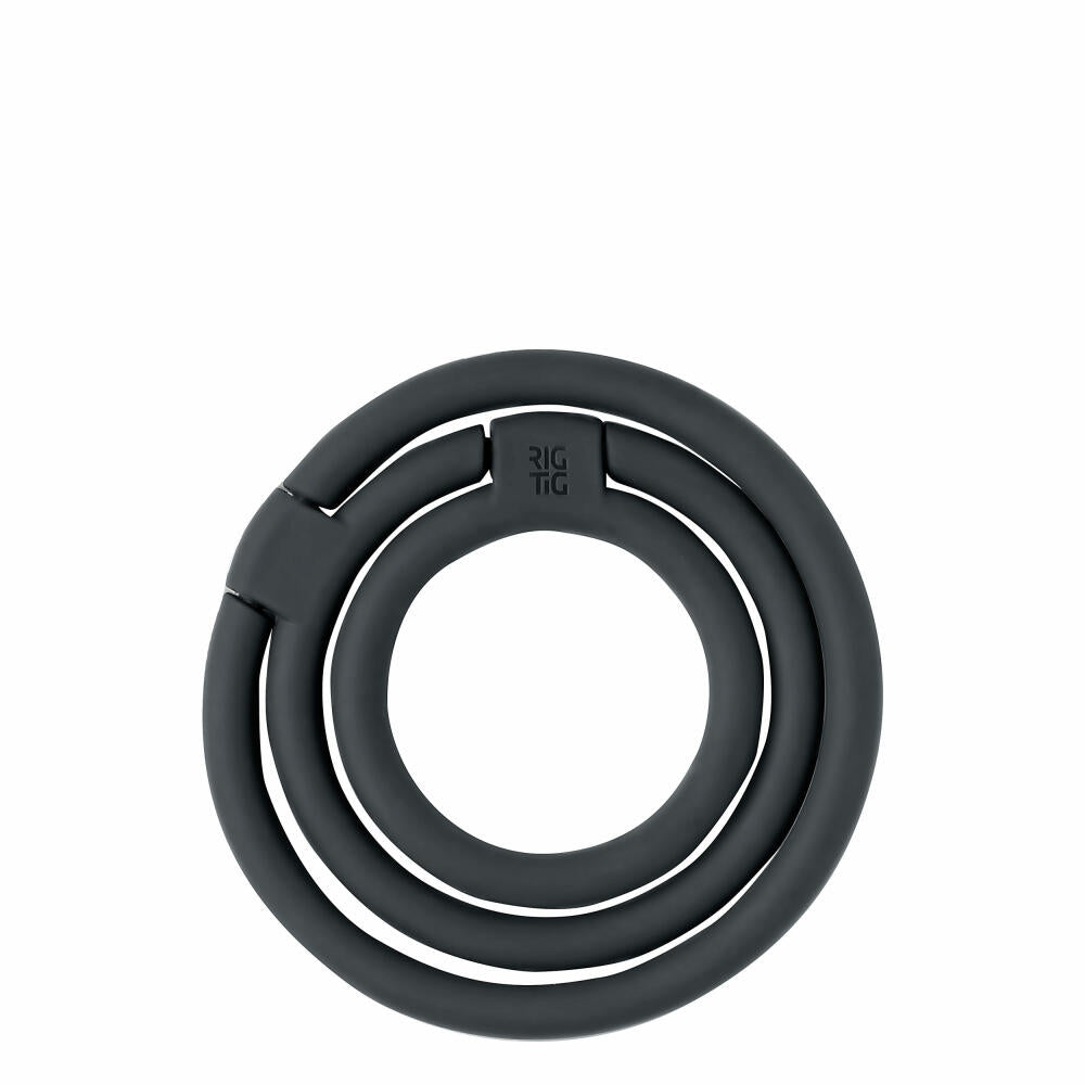 Rig-Tig Coaster Circles Black, Pot Mat, Silicone, Nylon, Black, 13 cm, Z00058