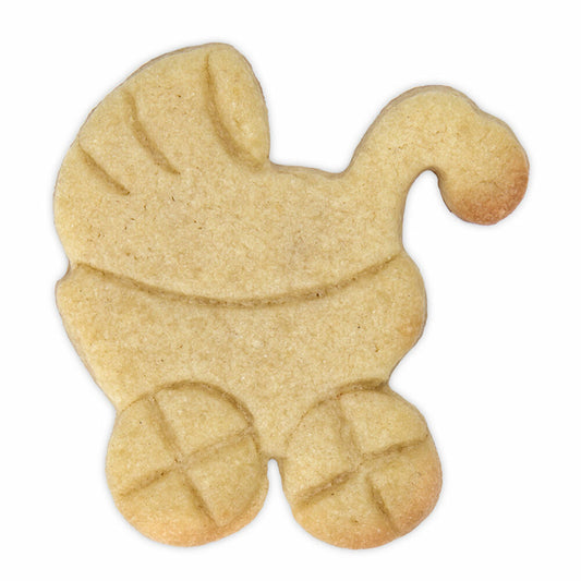 Städter Präge-Ausstecher Kinderwagen, Ausstechform, Plätzchenform, Keks, Plätzchen, Edelstahl, 6.5 cm, 039025
