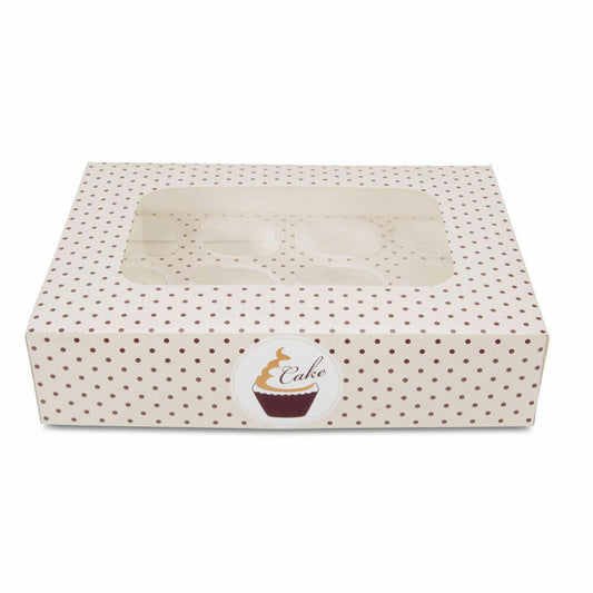 Städter Muffin- und Cupcakebox Swing, für 12 Muffins, Transportbox, Muffinbox, Cupcake, Pappe, 33 x 16.5 x 7.5 cm, 336087