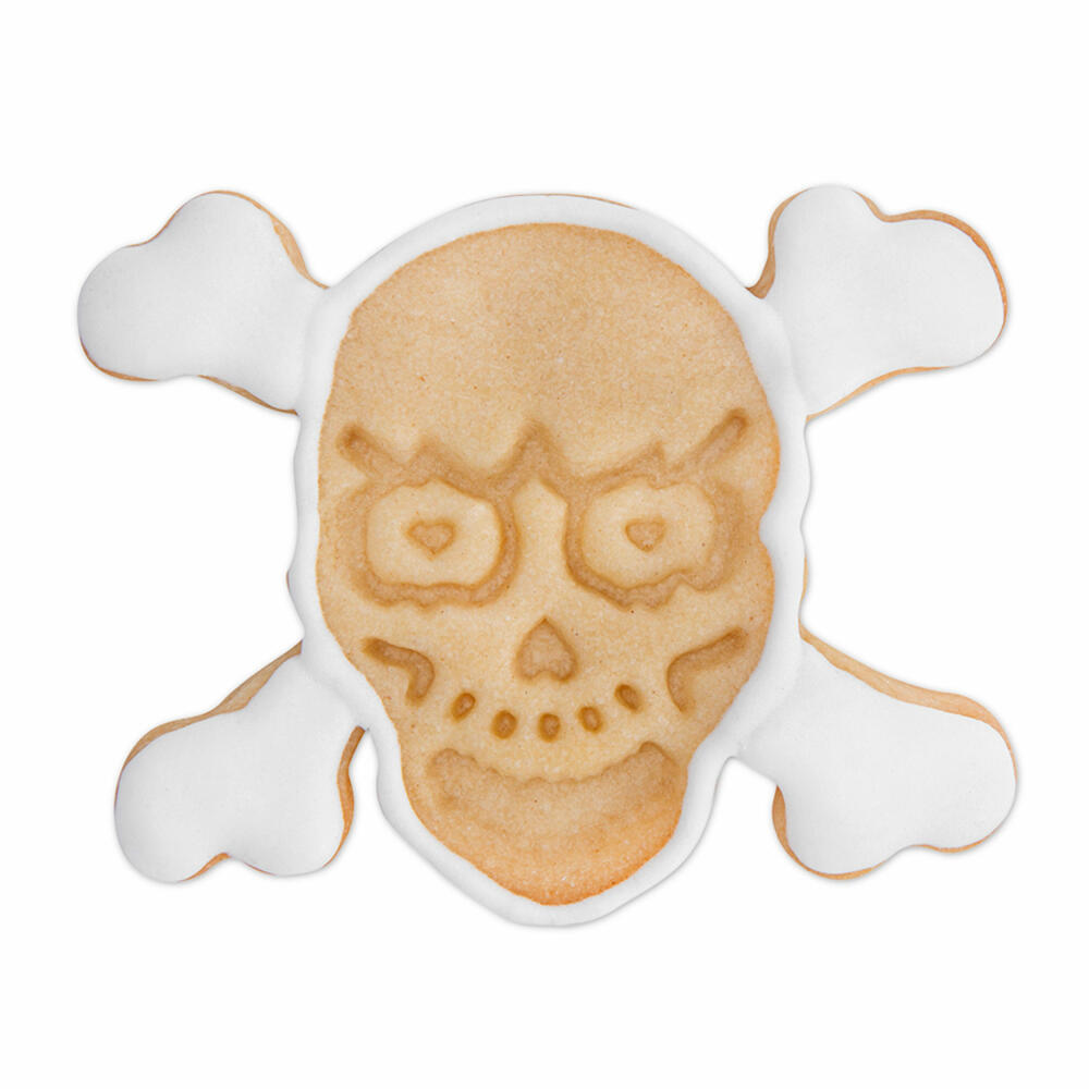 Städter embossed cookie cutter with ejector skull, cookie cutter, cookie mold, biscuit, cookies, plastic, 7.5 cm, 171886