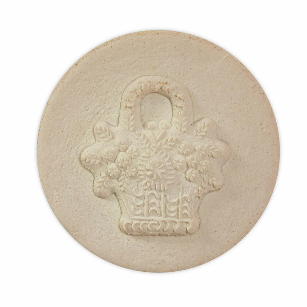 Städter Spekulatius-Model Flower Basket, Wooden Embossing Mold, Cookie Mold, Spekulatius Mold, Wood, Ø 8 cm, 841284