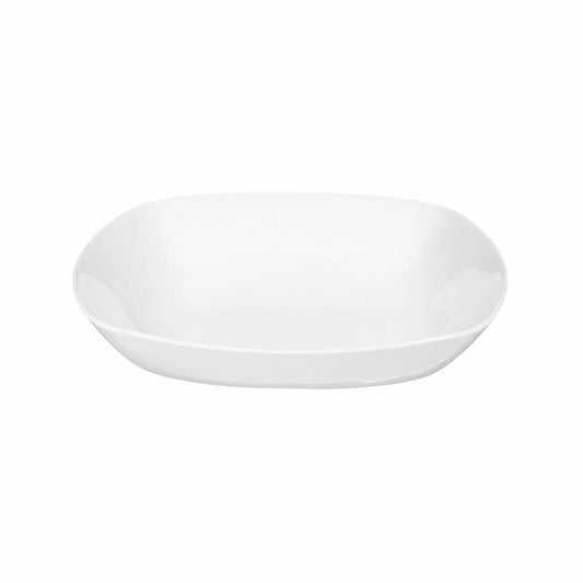 Seltmann Weiden Lido Plate Deep Square, Soup Plate, Dinner Plate, Porcelain, White, 21 cm, 001.199045