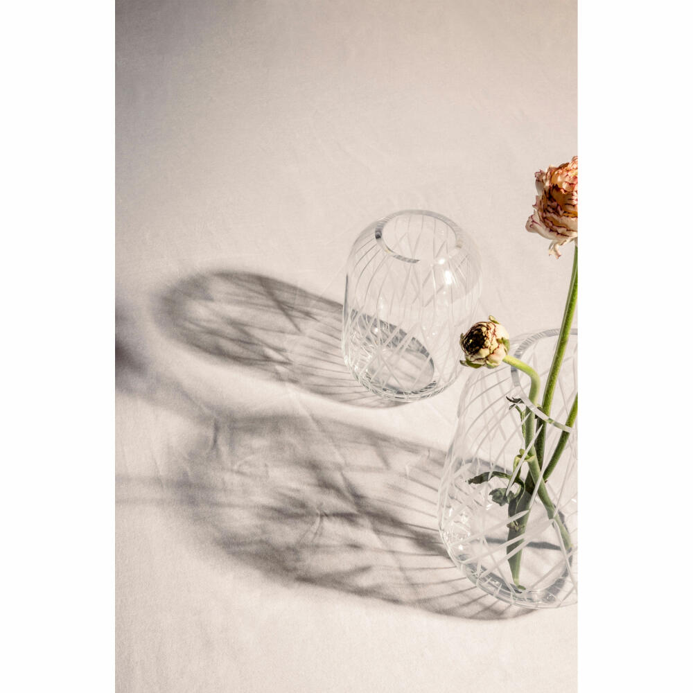 Zwiesel Glas Handmade Vase Network S, Blumenvase, Dekovase, Glas, Klar, 18.2 cm, 122631