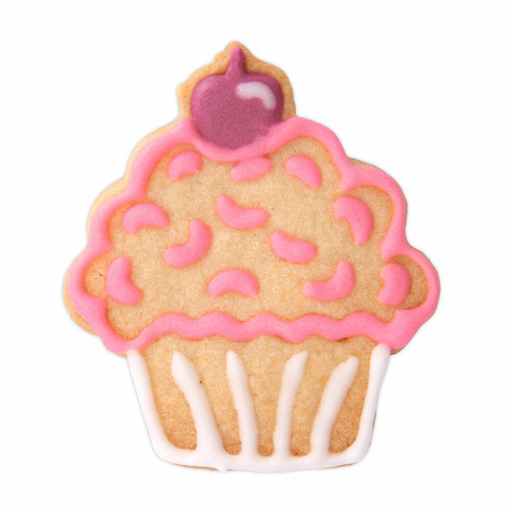 Städter Präge-Ausstecher Muffin, Ausstechform, Plätzchenform, PP-Kunststoff, Pink, 6 cm, 171954