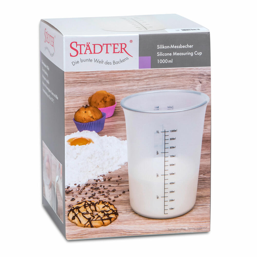 Städter measuring cup, measuring jug, measuring cup, measuring container, silicone, 1 L, 853225