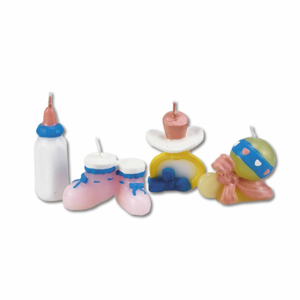 Städter Kerzen Baby Set, 4-tlg., Geburtstagskerzen, Kuchenkerzen, Geburtstag, Kerze, 910386