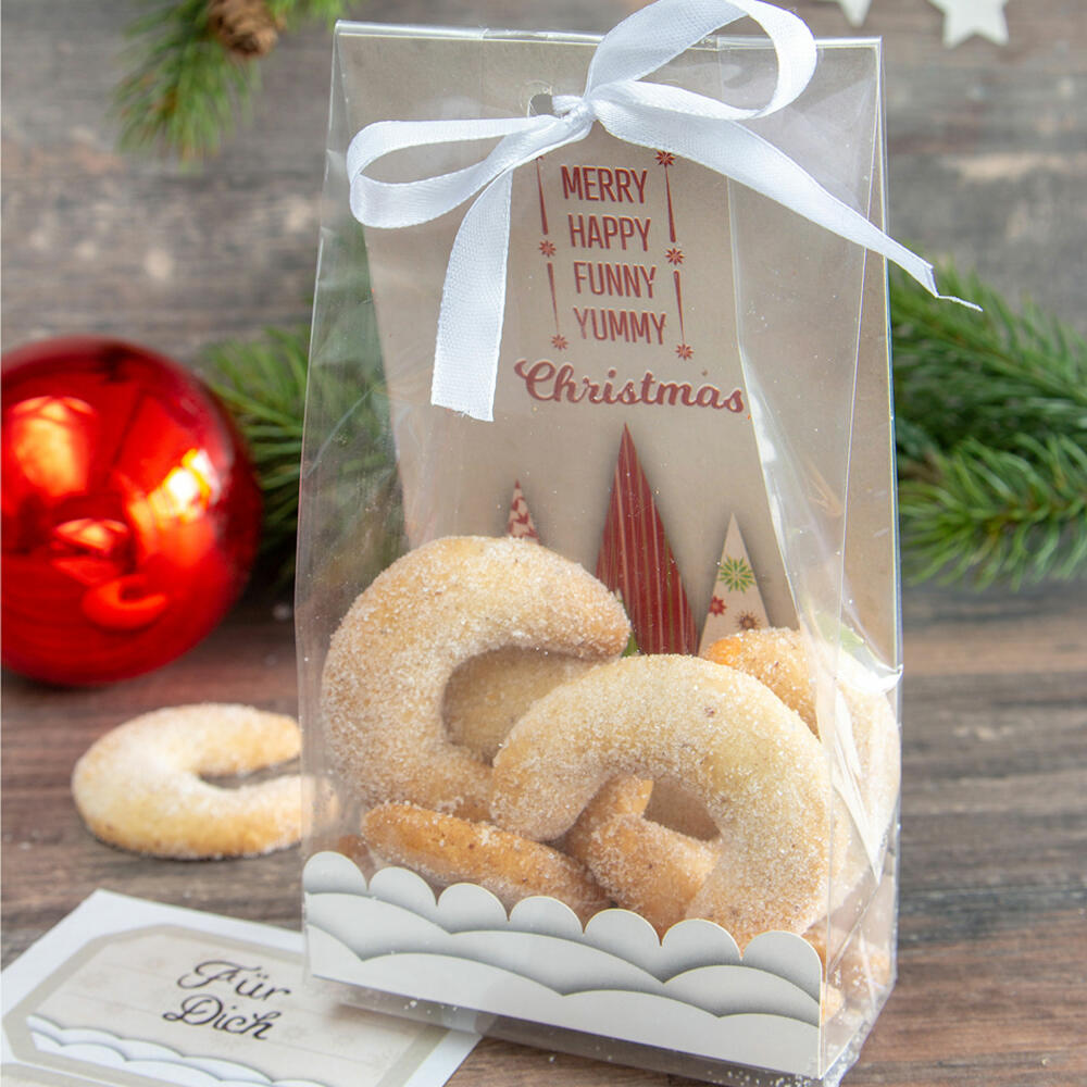 Städter gift bags Yummy Christmas set, 24 pcs., cookie bag, gift bags, biscuits, chocolates, plastic, 9 x 25 cm, 337275