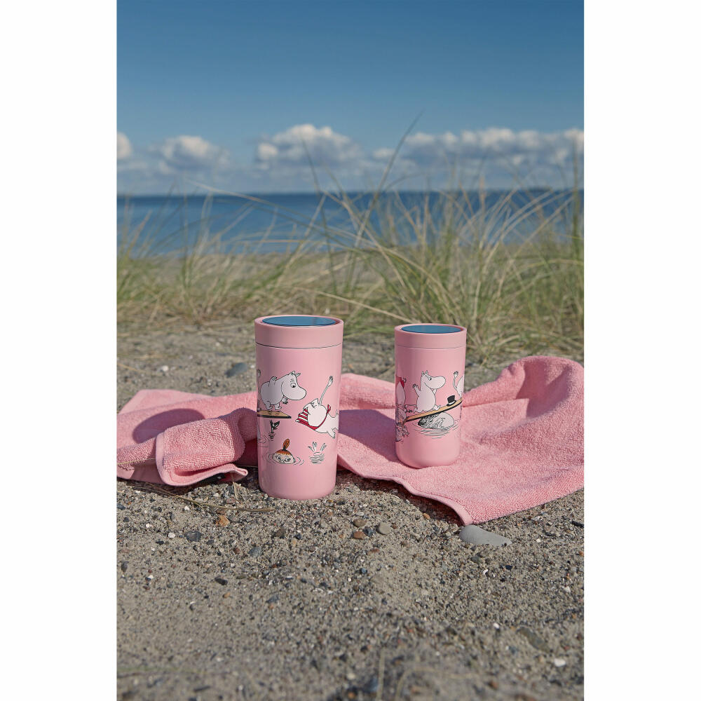 Stelton Thermo Mug To Go Click Moomin Swim, Insulated Mug, Stainless Steel, Plastic, 400 ml, 1371-10