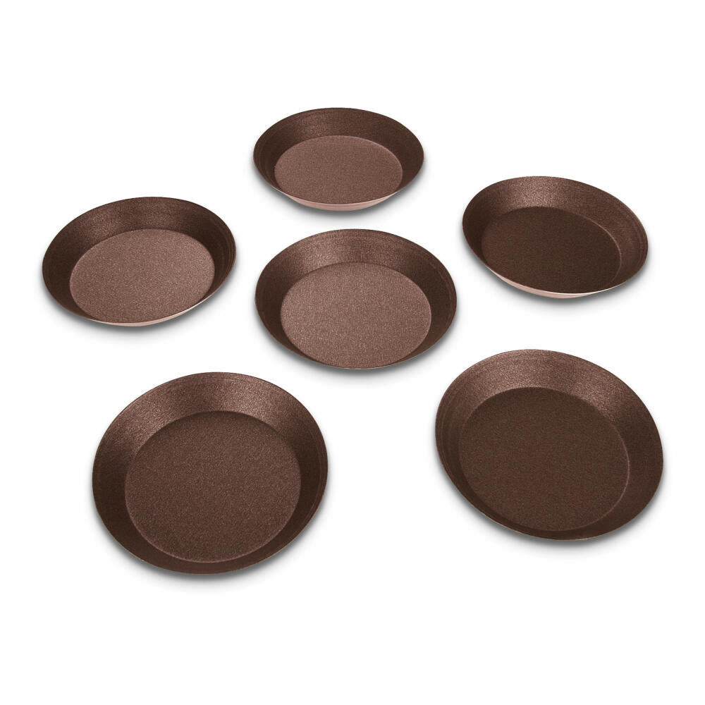 Städter baking pan tartlet, set of 6, tartlet pan, cake pan, cake baking pan, metal, Ø 10 cm, 825284