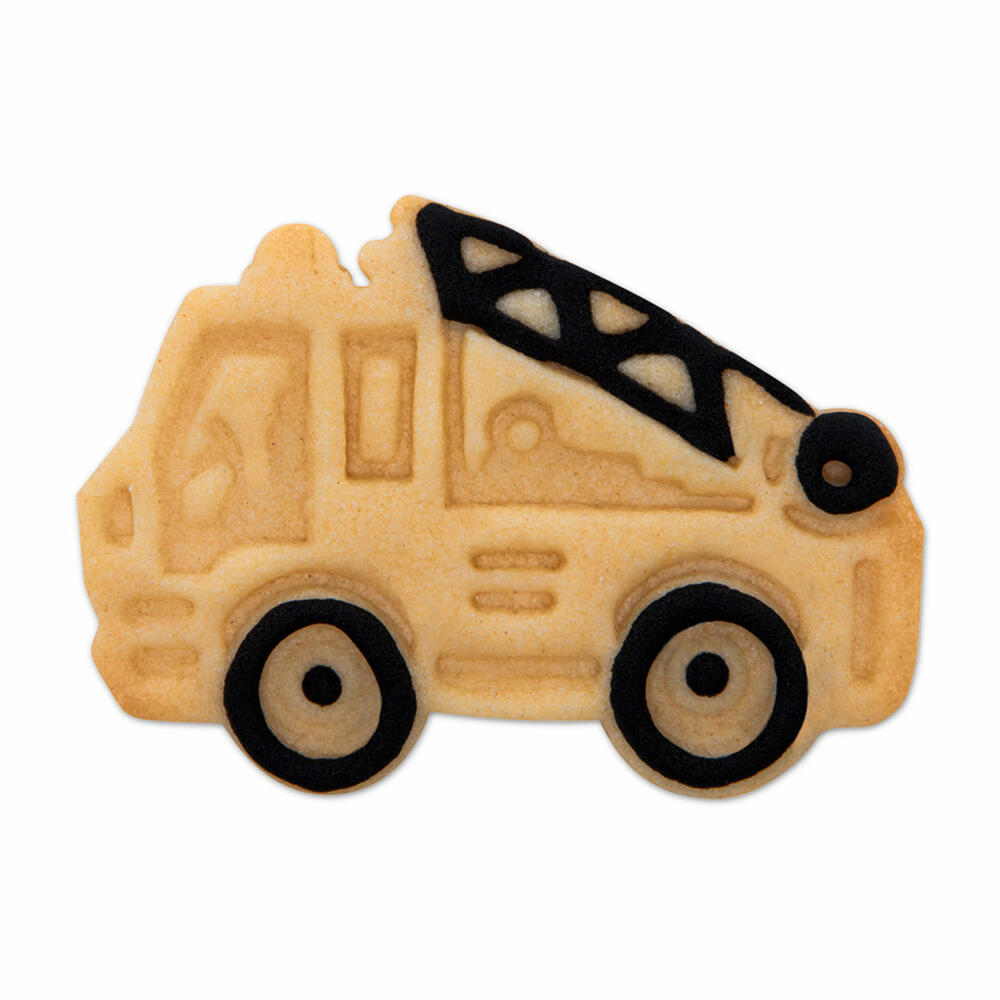 Städter embossed cookie cutter with ejector fire engine, cookie cutter, cookie mold, biscuit, cookies, plastic, 6.5 cm, 171879