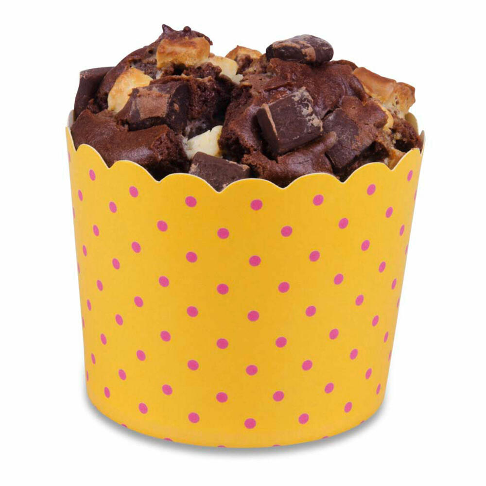 Städter cupcake baking pan sun yellow-pink maxi, 12 pieces, paper cups, baking cups, paper baking cups, paper, 337121