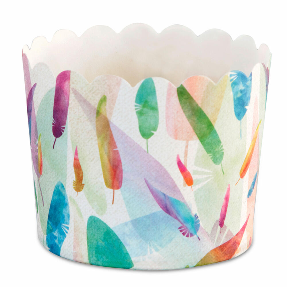 Städter Cupcake Baking Pan Rainbow Feathers Maxi, 12 Pieces, Paper Cases, Baking Cups, Paper Baking Cups, Paper, 337411