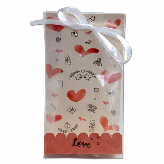 Städter Geschenktüten Sweet Love, 24-tlg., Plätzchen Tüte, Geschenk Tüten, Kekse, Pralinen, Kunststoff, 9 x 25 cm, 337473