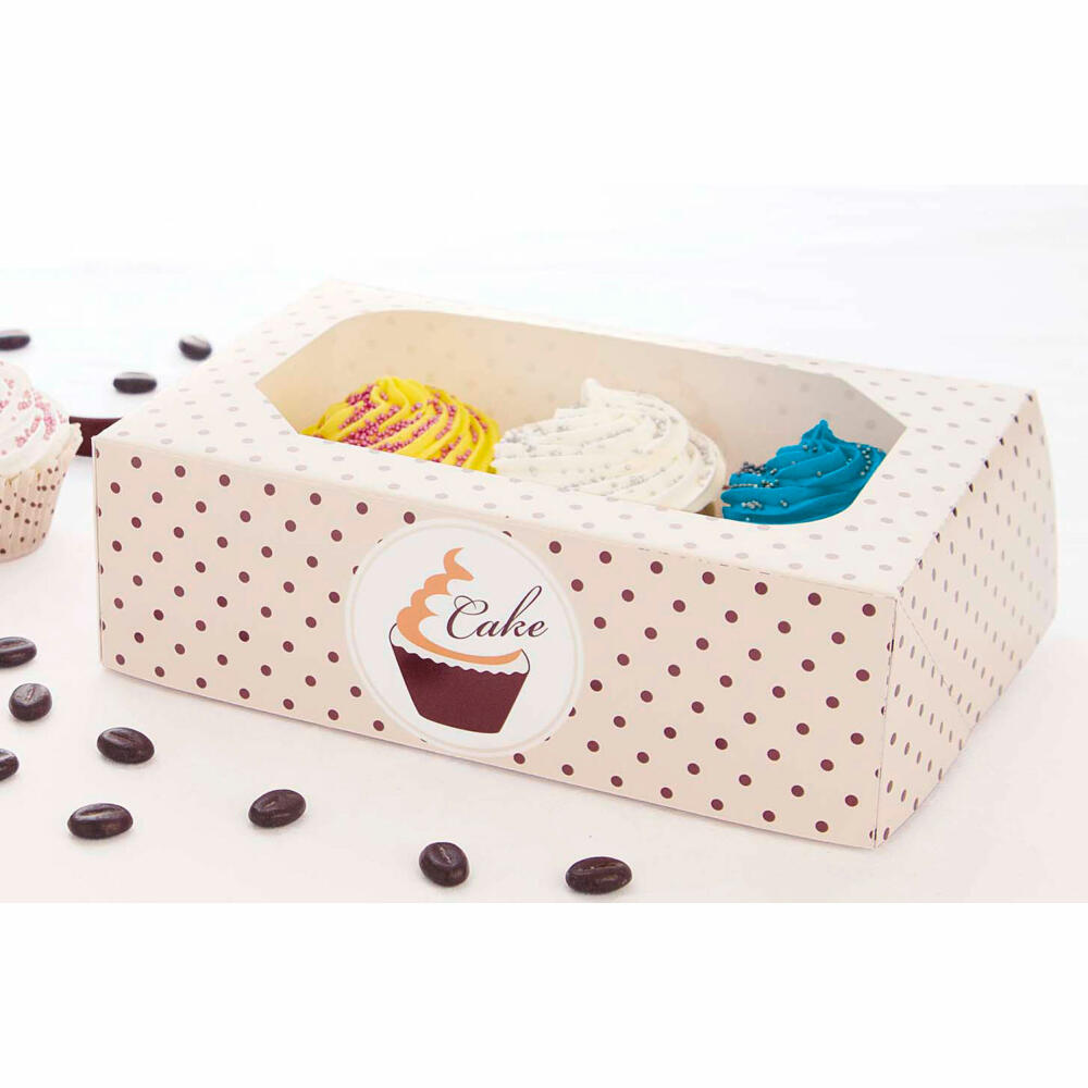 Städter Muffin- und Cupcakebox Swing, 2er Set, für 6 Muffins, Transportbox, Muffinbox, Cupcake, Pappe, 24 x 16.5 x 7.5 cm, 336025