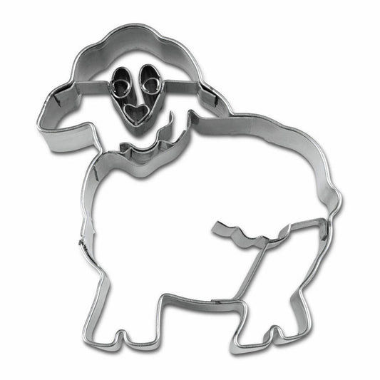 Städter embossed cookie cutter sheep, cookie cutter, cookie mold, biscuit, cookies, stainless steel, 6 cm, 187054