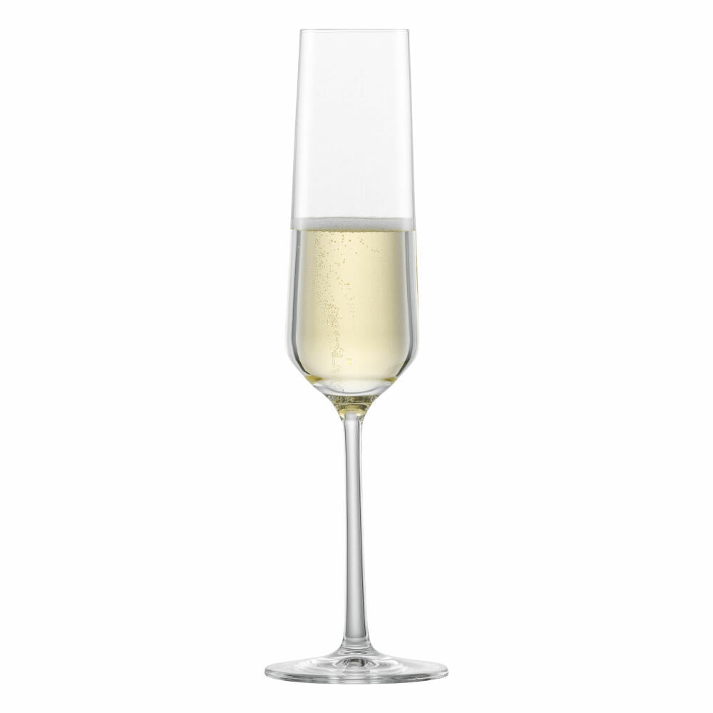 Zwiesel Glas Sektglas Pure mit Moussierpunkt 2er Set, Sekt Glas, 209 ml, 122316