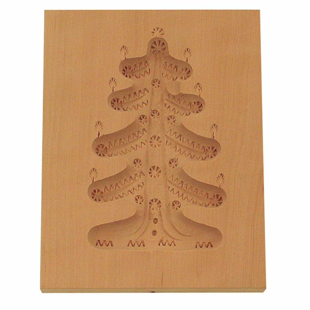 Städter Spekulatius-Model Christmas tree, wooden embossing form, cookie form, speculatius form, wood, 9 x 12 cm, 842090