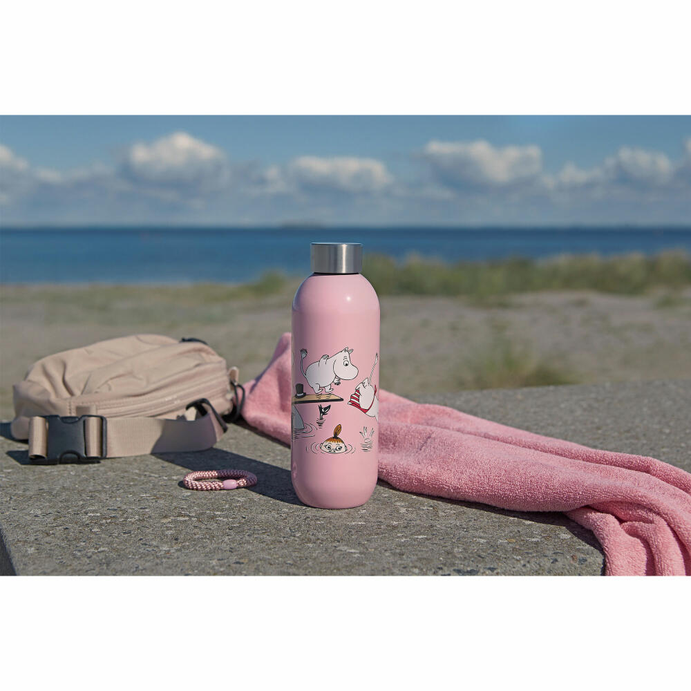 Stelton Drinking Bottle Keep Cool Moomin Swim, Water Bottle, Stainless Steel, Plastic, 750 ml, 1372-10