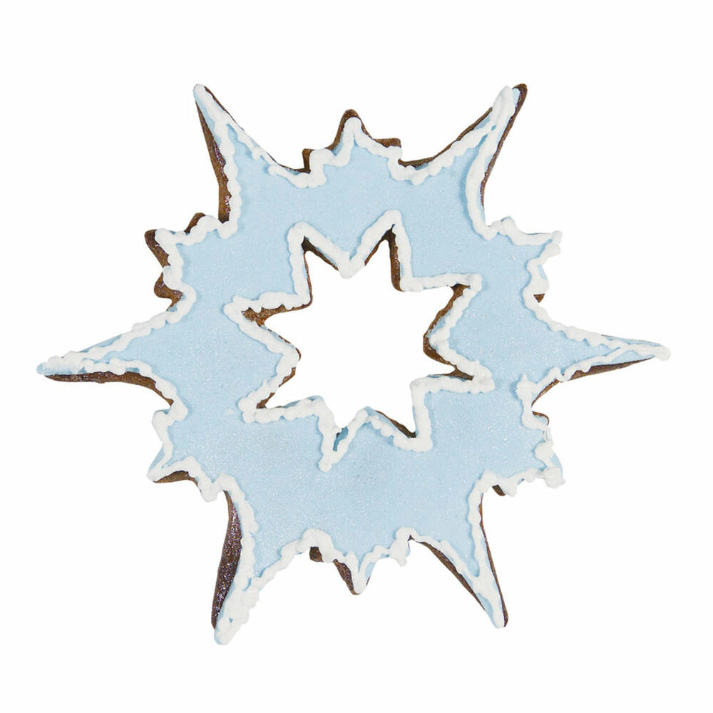 Städter cookie cutter ice crystal, cookie cutter, cookie mold, biscuit, cookies, stainless steel, 10.5 cm, 175143