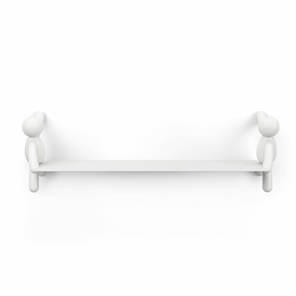 Umbra Wandregal Buddy, schwebendes Design, Stahl, Kunststoff, Weiß, 46 x 14 cm, 1015705-660