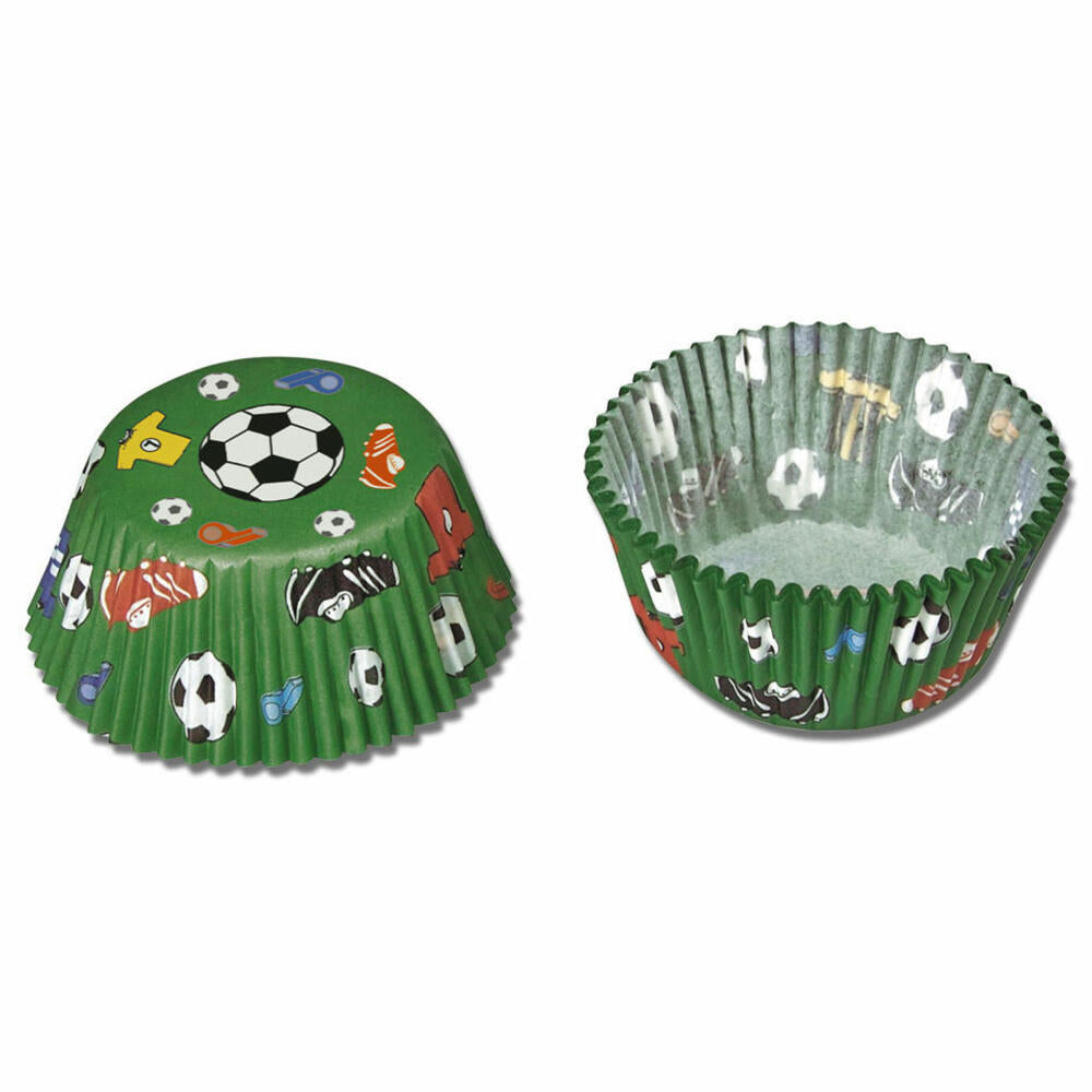 Städter Paper Baking Cups Football Mini, 50 pieces, paper cups, baking pan, muffin cups, paper, 335332