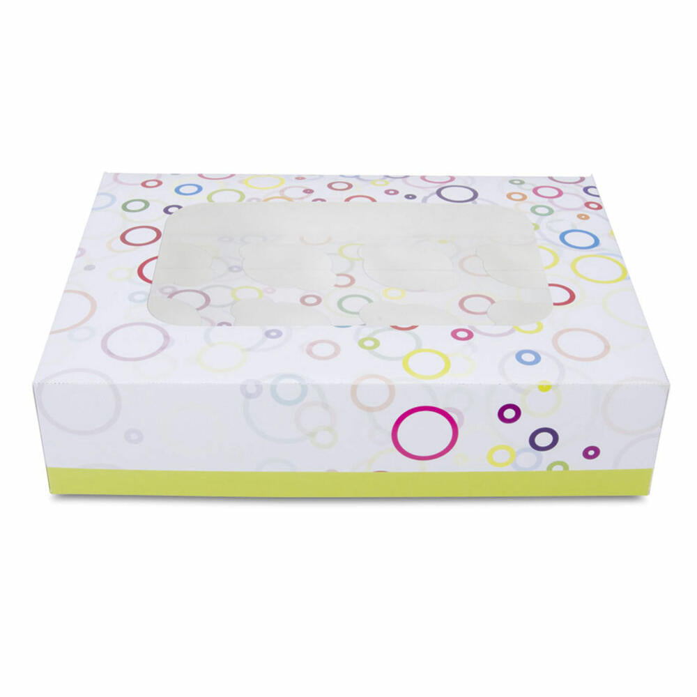 Städter Muffin- und Cupcakebox Party, für 12 Muffins, Transportbox, Muffinbox, Cupcake, Pappe, 33 x 16.5 x 7.5 cm, 336117